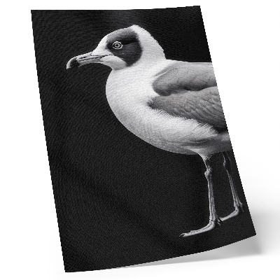 Decorative poster Minimalist style contrast black and white bird