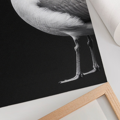 Decorative poster Minimalist style contrast black and white bird