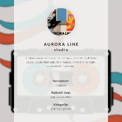 Art print featuring colorful silhouettes of a retro tape recorder