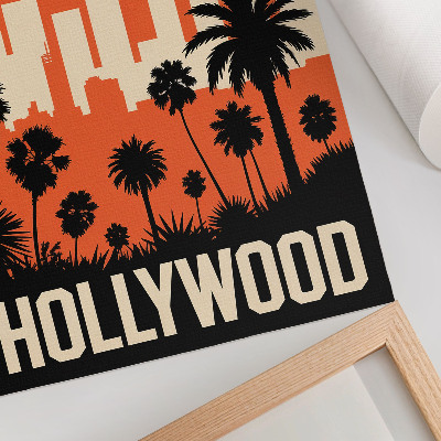 Premium wall art Silhouettes of palm trees in a modern metropolitan atmosphere