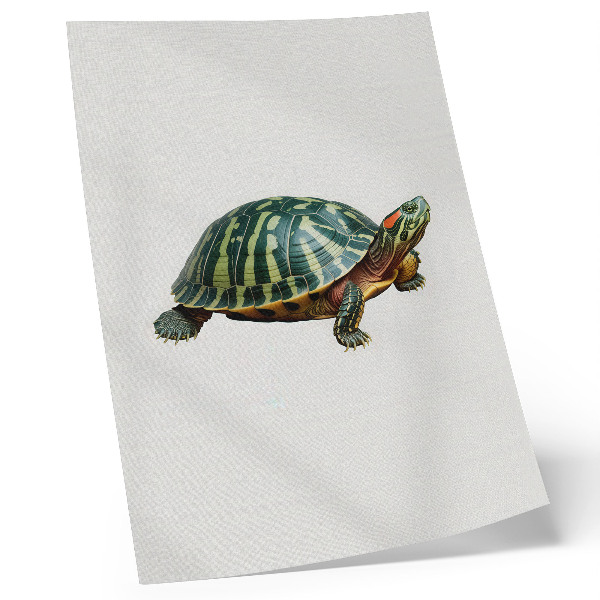 Art print Green Turtle with Nature Harmony Details