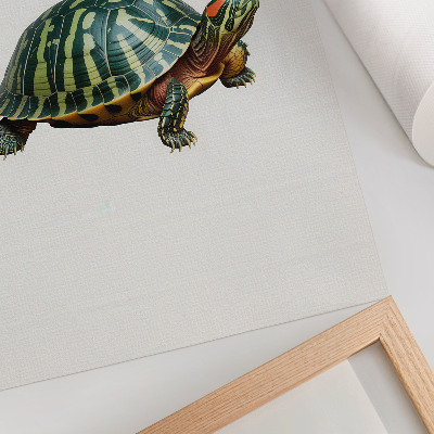Art print Green Turtle with Nature Harmony Details
