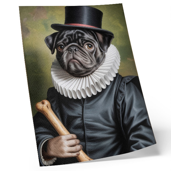 Premium wall art Image of a dog in a Renaissance costume