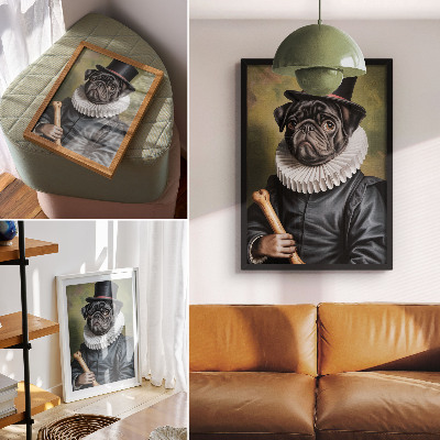 Premium wall art Image of a dog in a Renaissance costume