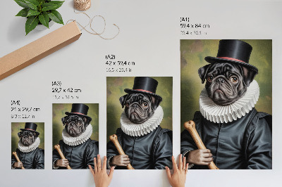 Premium wall art Image of a dog in a Renaissance costume