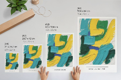Poster Energetic colors, dynamic abstraction