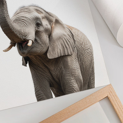 Premium wall art Elephant with a bubble modernity humor gentleness