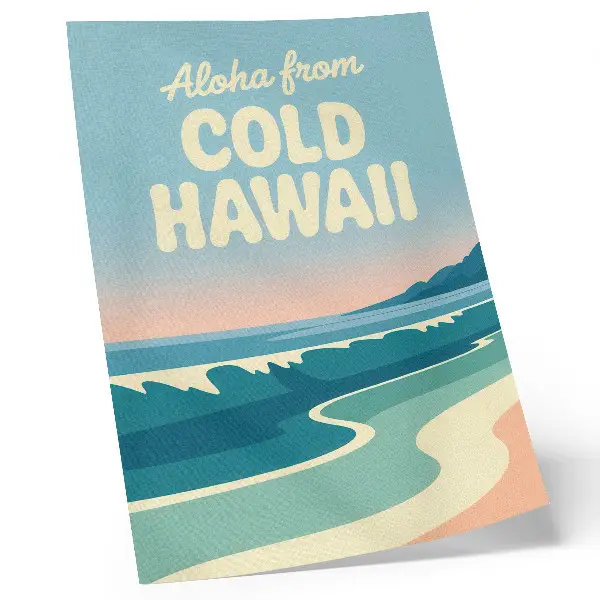 Art print modern typography featuring natural beach landscapes