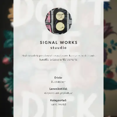 Decorative poster colorful flowers with white lettering