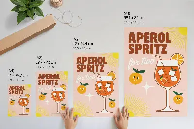 Premium wall art orange and yellow smiling fruit lettering