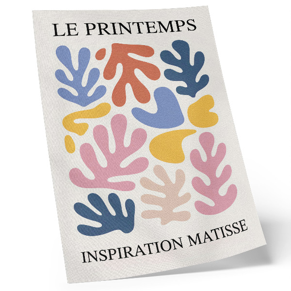Poster Colorful abstraction with plant shapes
