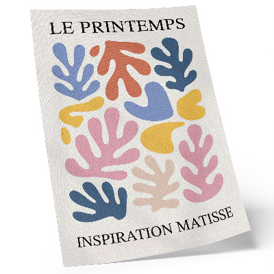Poster Colorful abstraction with plant shapes