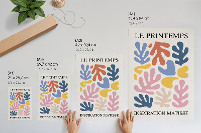 Poster Colorful abstraction with plant shapes