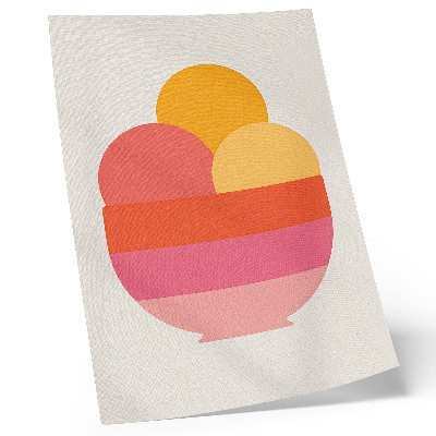 Art print Vibrant circles in a bowl, minimalist style
