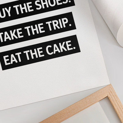 Premium wall art Letters on a black background, inspiring typography