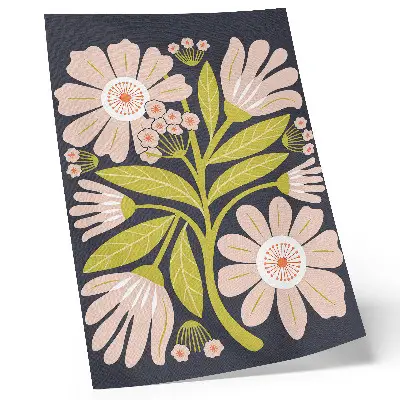 Decorative floral poster retro style artwork