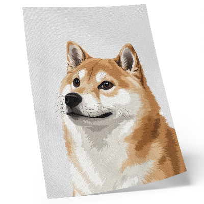 Art print A distinctive dog in beige and cream colors, minimalistic