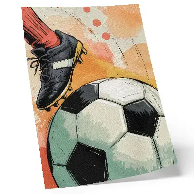 Decorative poster with a sporty accent and dynamic composition in beautiful colors