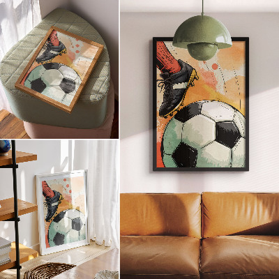 Decorative poster Sporty accent, beautiful colors, dynamic composition