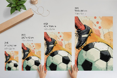 Decorative poster Sporty accent, beautiful colors, dynamic composition