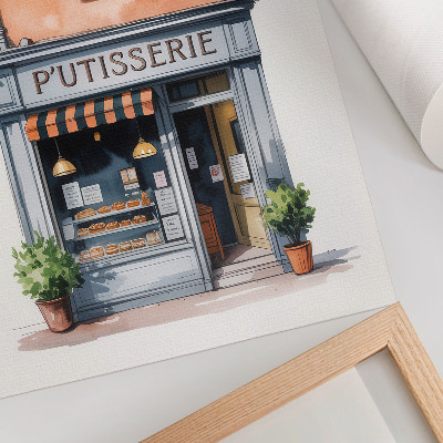 Premium wall art Retro bakery with pastel walls
