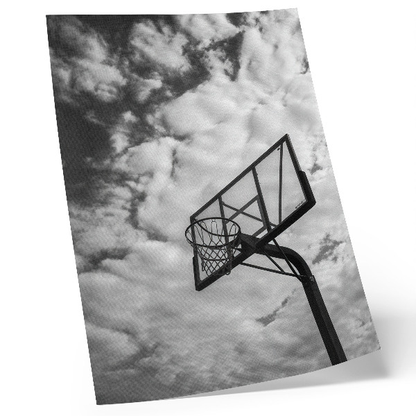 Poster Contrasting sky clouds basket city life