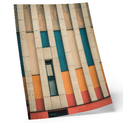 Poster Colorful facade panels in a rhythmic composition