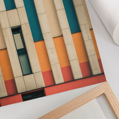 Poster Colorful facade panels in a rhythmic composition