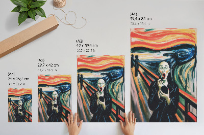 Decorative poster Expressive figure, vivid colors, dynamic lines