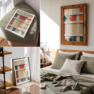 Decorative poster Colorful panels symmetry modern style