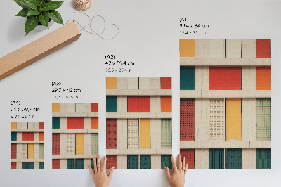 Decorative poster Colorful panels symmetry modern style