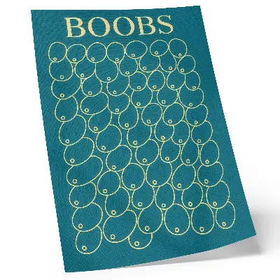 Poster curves in yellow shade on a turquoise background