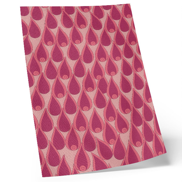 Art print Pink drops repeat dynamic pattern