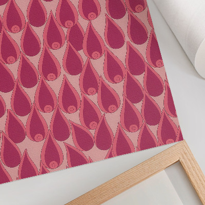 Art print Pink drops repeat dynamic pattern
