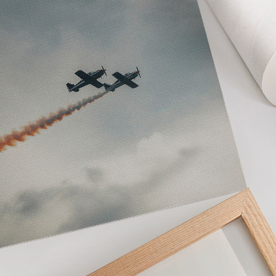 Premium wall art Two planes in the sky minimalism technique