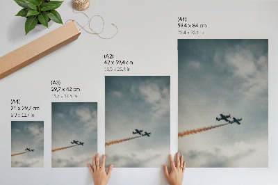 Premium wall art Two planes in the sky minimalism technique