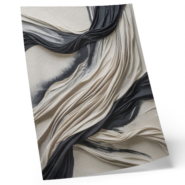 Poster Flowing fabric waves modern elegance