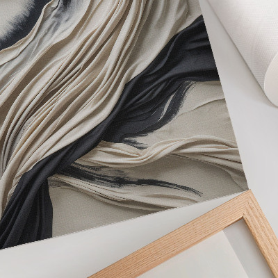 Poster Flowing fabric waves modern elegance
