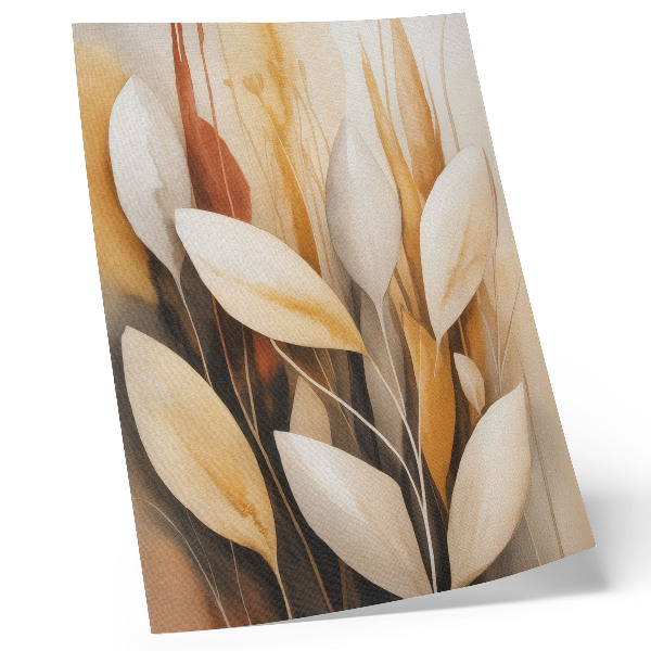 Art print Elegant leaves, simplicity and harmony of colors