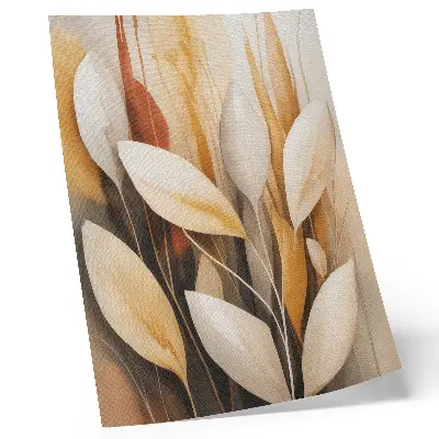 Art print elegant leaves in harmonious and simple colors