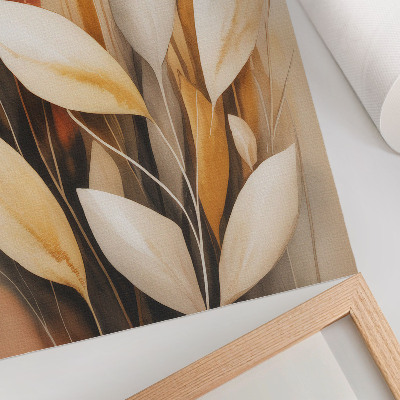 Art print Elegant leaves, simplicity and harmony of colors