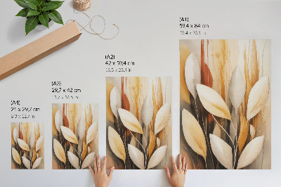 Art print Elegant leaves, simplicity and harmony of colors