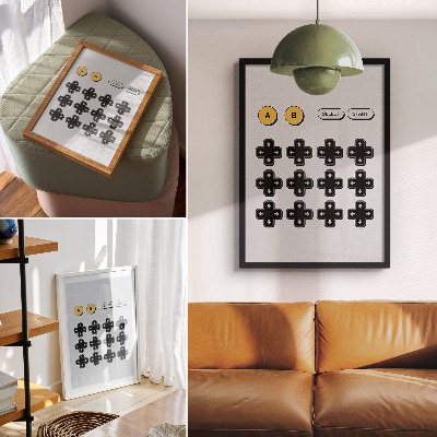 Premium wall art Game controller minimalism retro modernity
