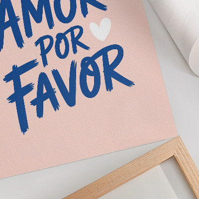 Decorative poster Expressive heart letters on a pastel background