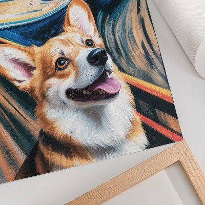 Decorative poster Dynamic colors, bold contrasts, cute dog