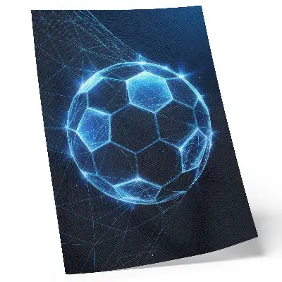 Premium wall art digital geometric ball with light lines