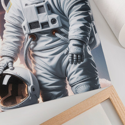Poster Dog in a spacesuit, space rocket, moon outfit