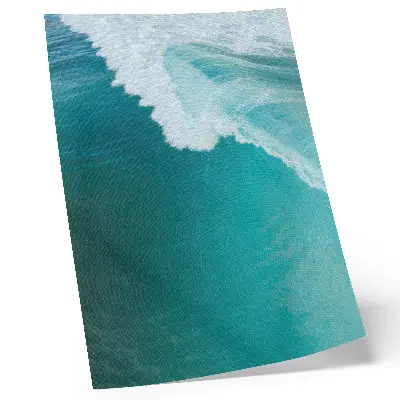 Poster turquoise ocean waves with a calm and harmonious atmosphere
