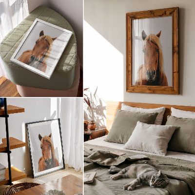 Art print Horse portrait minimalism natural beauty elegance