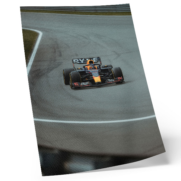 Art print A racing car on the track full of dynamism